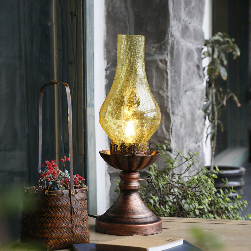 Bottle Cone Half Round Table Lamp
