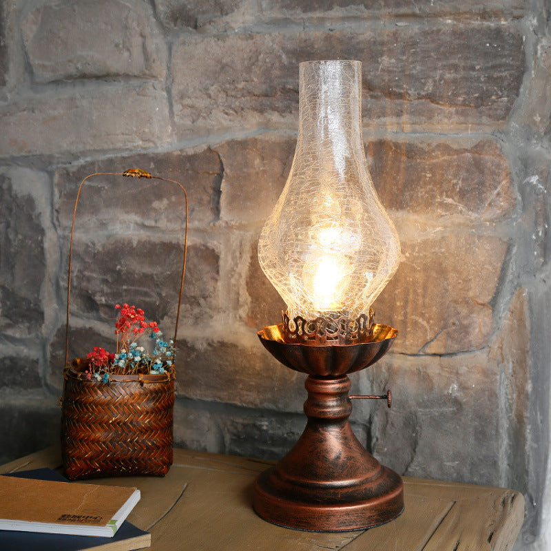 Bottle Cone Half Round Table Lamp