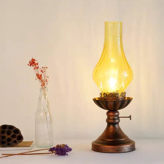 Bottle Cone Half Round Table Lamp