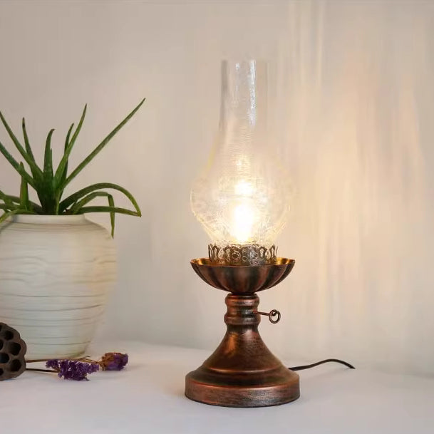 Bottle Cone Half Round Table Lamp