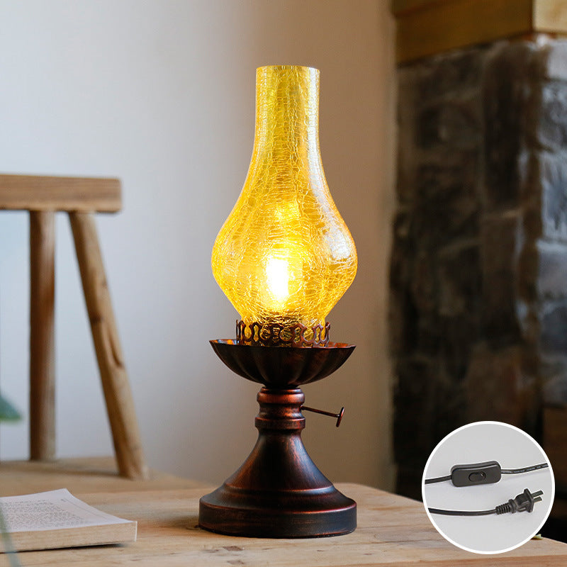 Bottle Cone Half Round Table Lamp