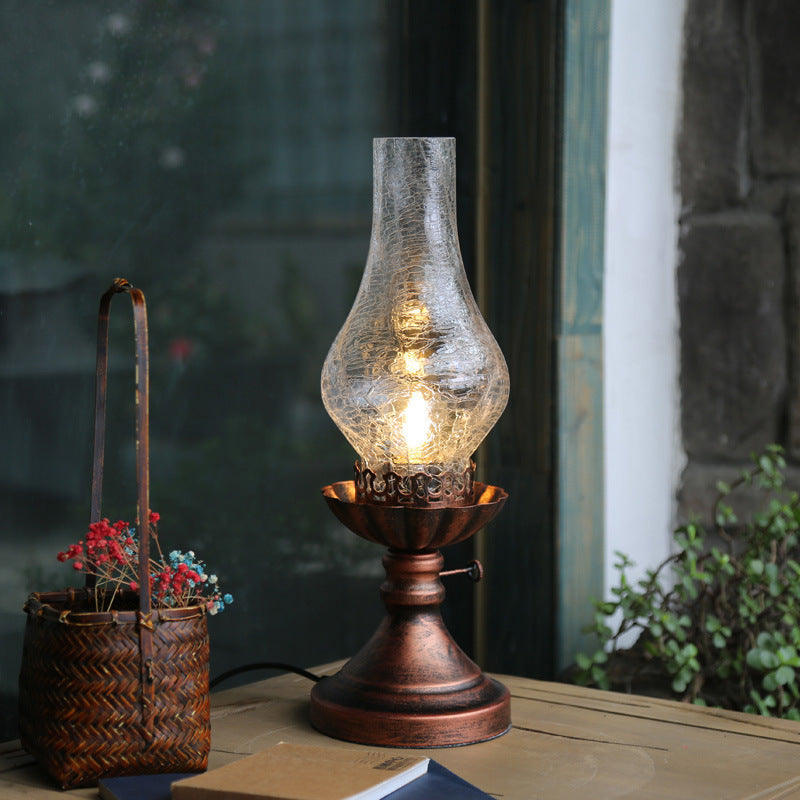 Bottle Cone Half Round Table Lamp