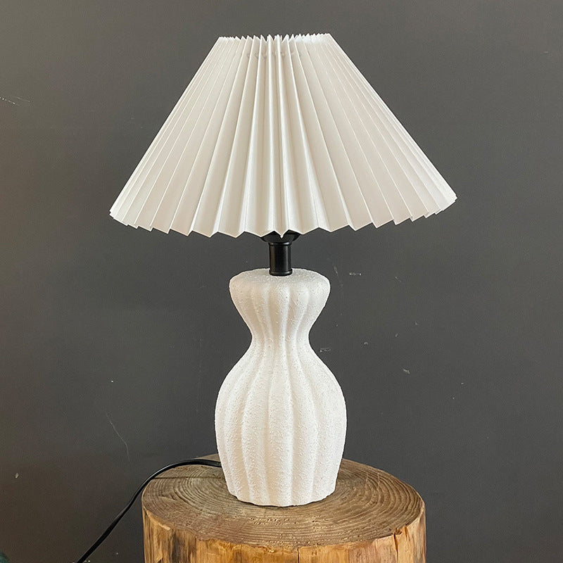 Oval Bottle Striped Round Table Lamp