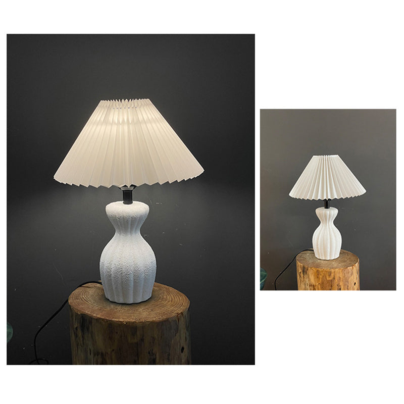 Oval Bottle Striped Round Table Lamp
