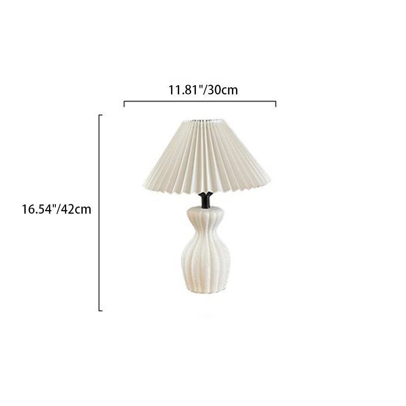Oval Bottle Striped Round Table Lamp