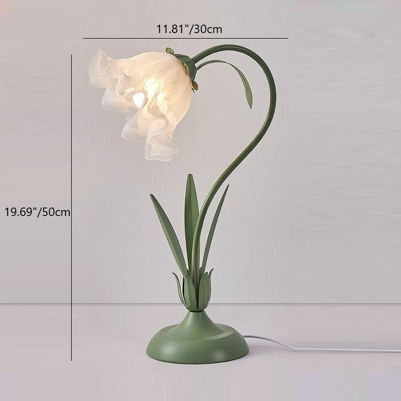 Floral Disc Iron Acrylic Table Lamp