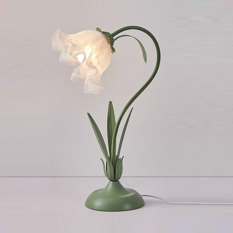 Floral Disc Iron Acrylic Table Lamp