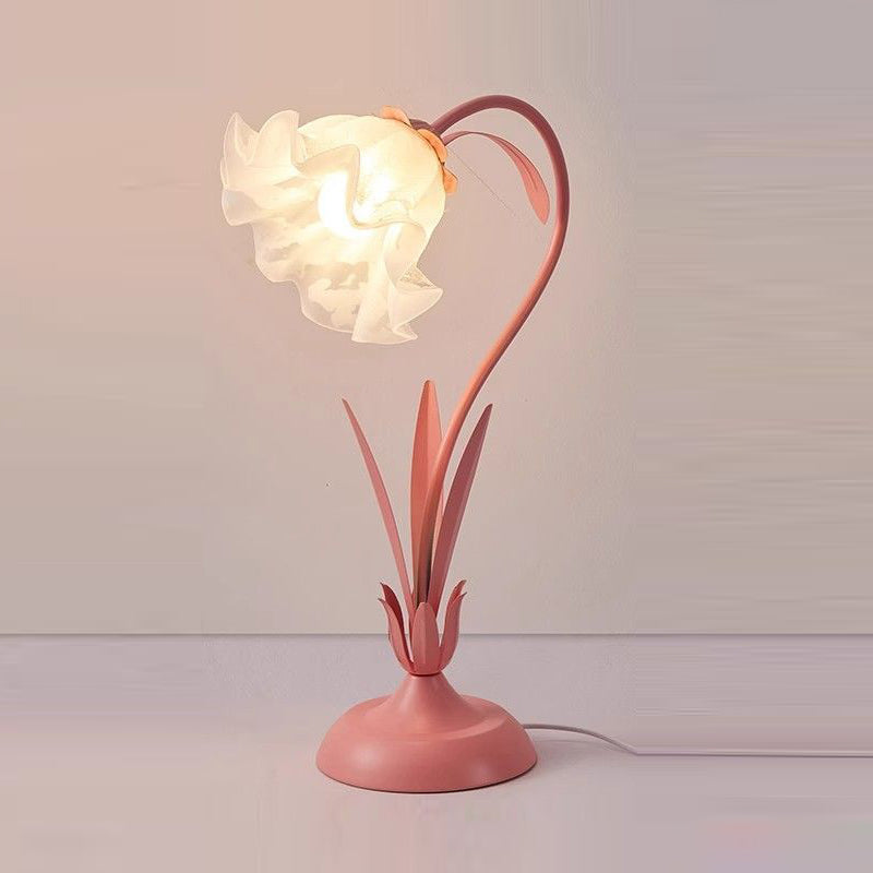 Floral Disc Iron Acrylic Table Lamp
