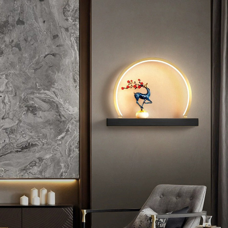 Plum Blossom Deer Welcome Wall Lamp