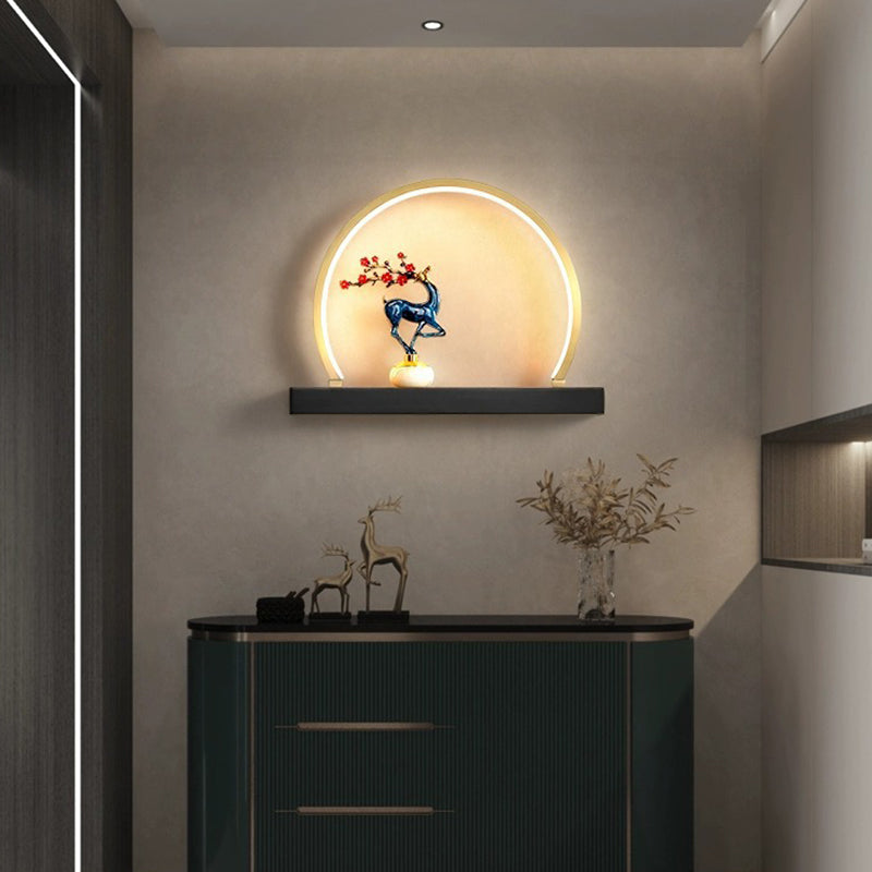 Plum Blossom Deer Welcome Wall Lamp