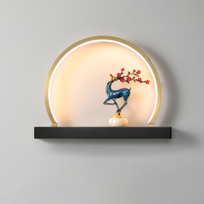 Plum Blossom Deer Welcome Wall Lamp