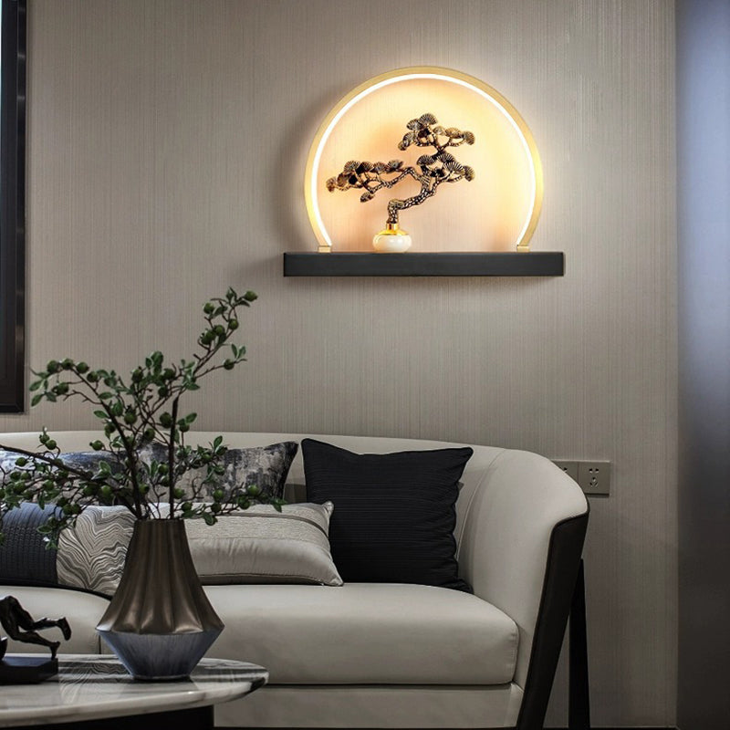 Plum Blossom Deer Welcome Wall Lamp