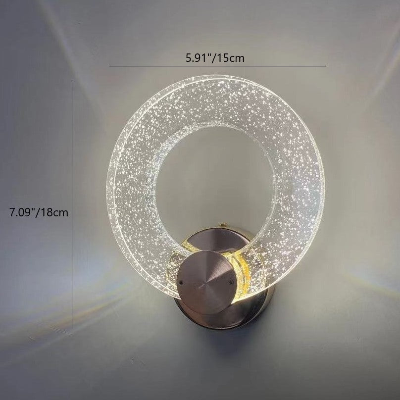 Circle Bubble Disc Iron Wall Lamp