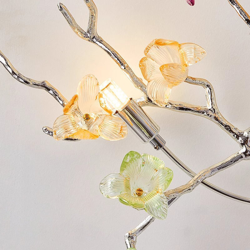 Branches Rose Disc Aluminum 8-Light Wall Lamp