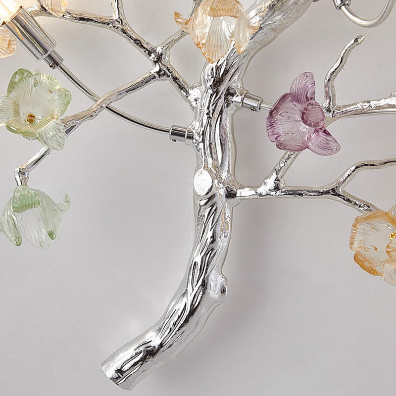 Branches Rose Disc Aluminum 8-Light Wall Lamp