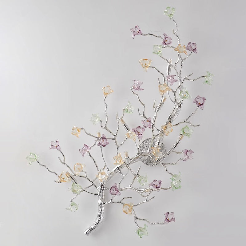 Branches Rose Disc Aluminum 8-Light Wall Lamp