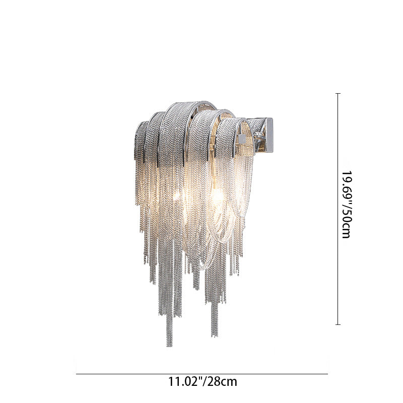 Bar Ring Tassel Rectangular 2-Light Wall Lamp