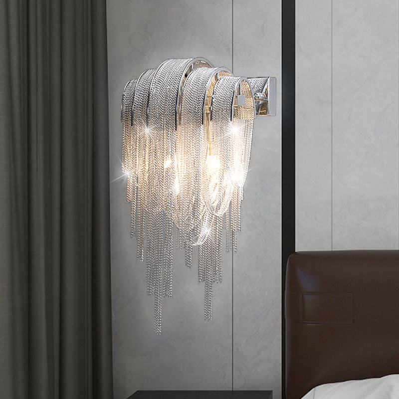 Bar Ring Tassel Rectangular 2-Light Wall Lamp