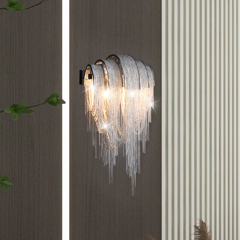 Bar Ring Tassel Rectangular 2-Light Wall Lamp