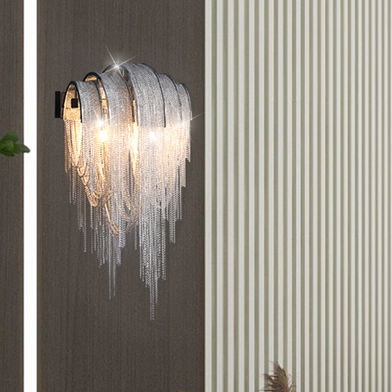 Bar Ring Tassel Rectangular 2-Light Wall Lamp