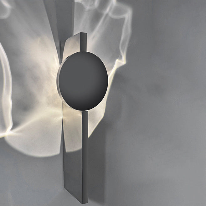 Rectangular Round Aluminum Stainless Wall Lamp