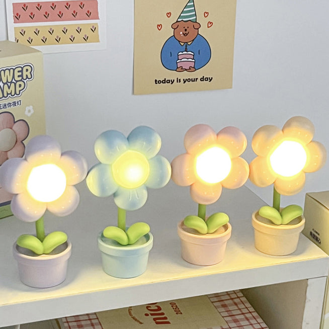 Cute Flower Round ABS Table Lamp