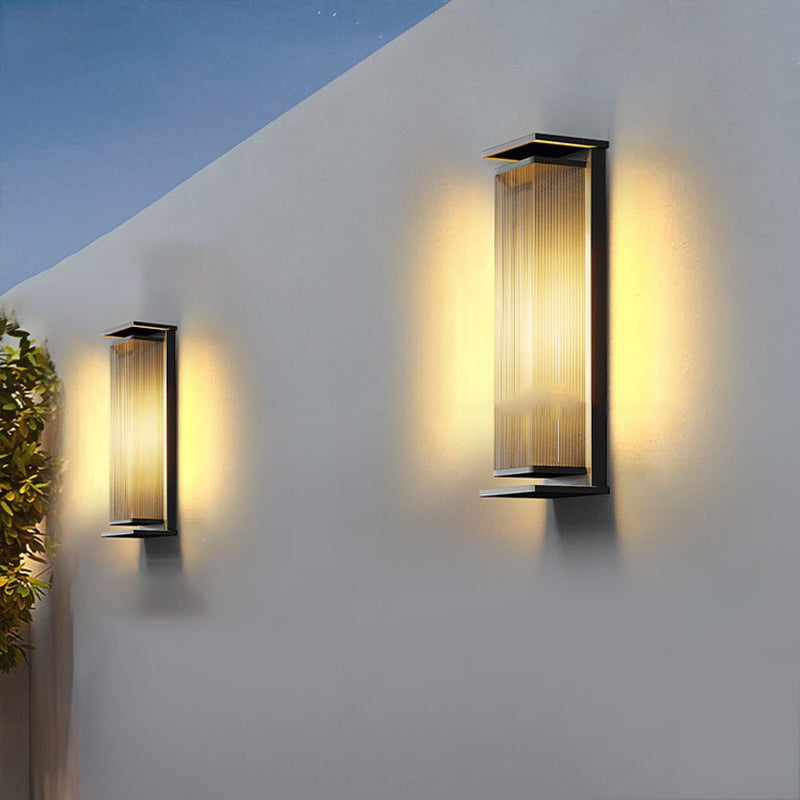 Rectangle Stripe Stainless Steel Outdoor Light