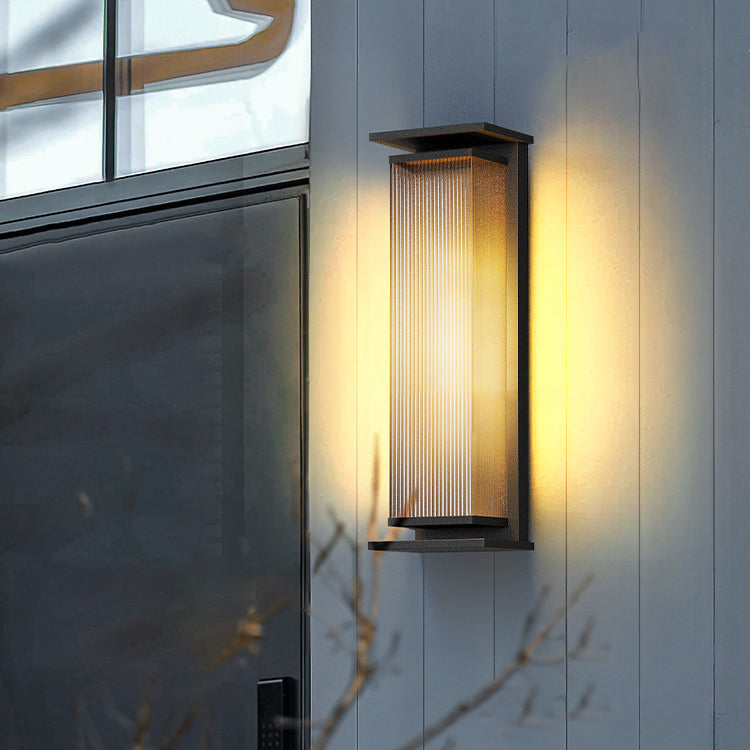 Rectangle Stripe Stainless Steel Outdoor Light
