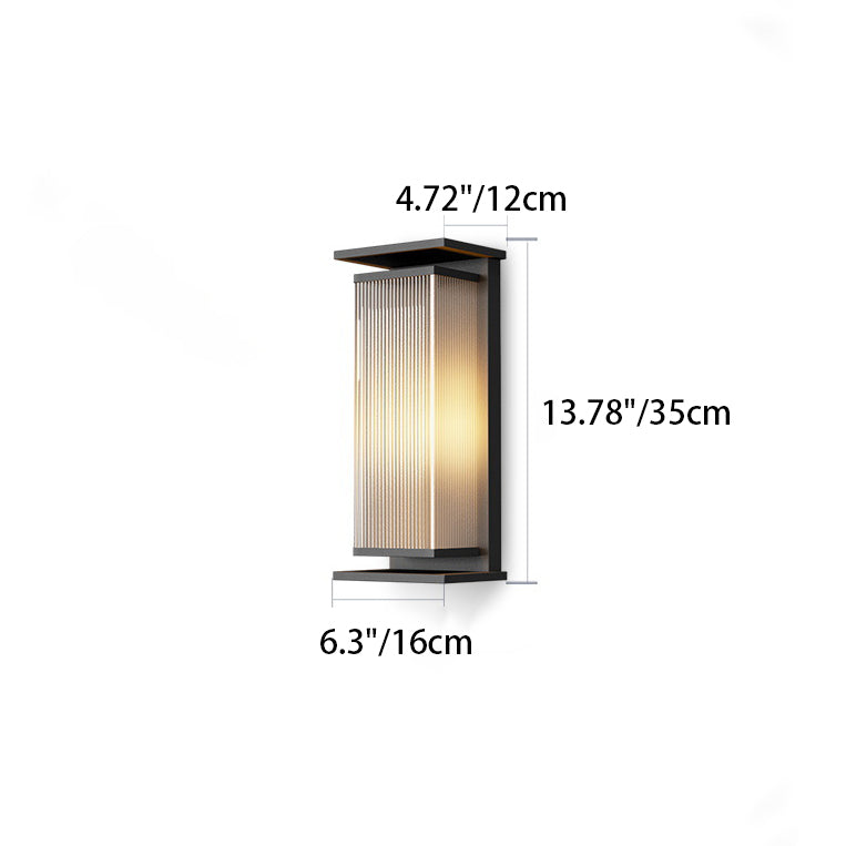 Rectangle Stripe Stainless Steel Outdoor Light