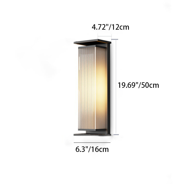 Rectangle Stripe Stainless Steel Outdoor Light