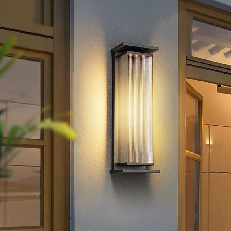 Rectangle Stripe Stainless Steel Outdoor Light