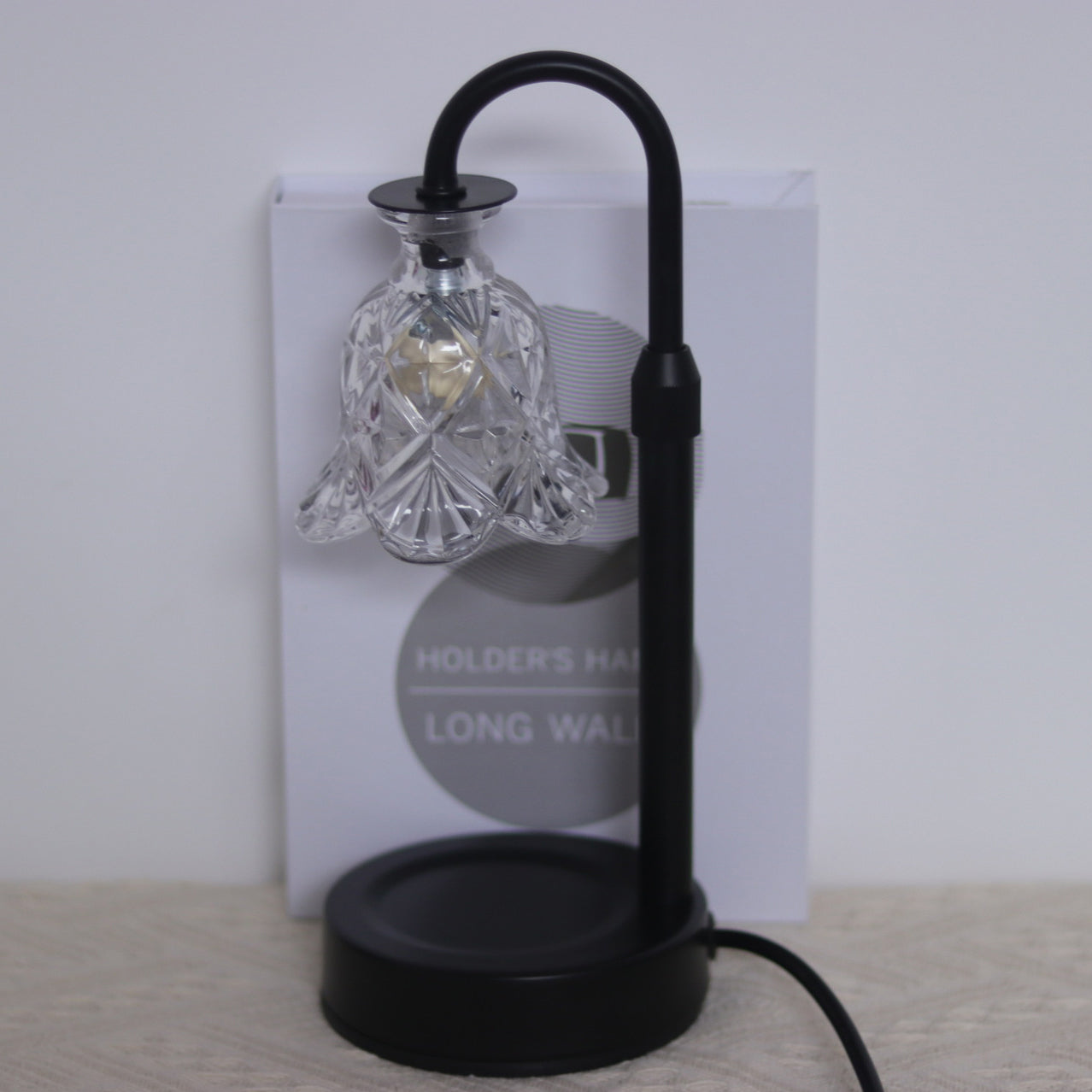 Floral Disc Iron Wood Table Lamp