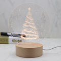 Round Cylinder Moon Christmas Table Lamp