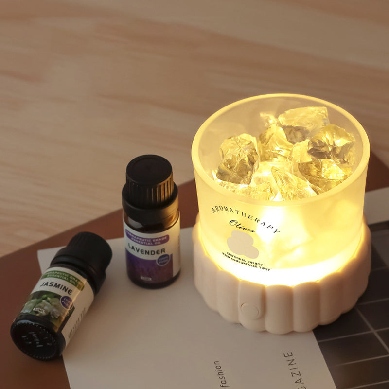 Cylinder Round Gravel ABS Table Lamp