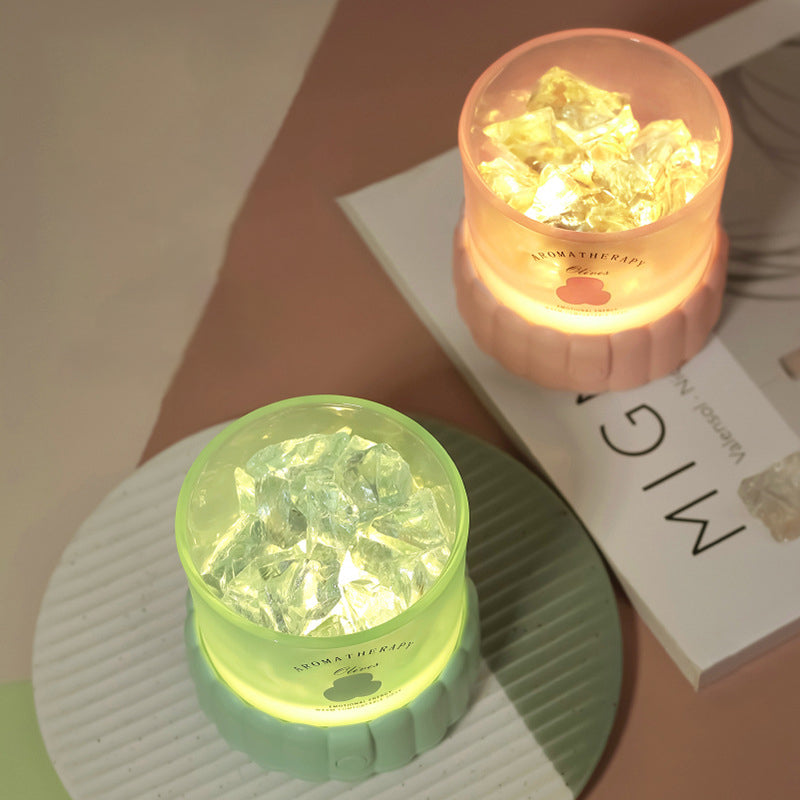 Cylinder Round Gravel ABS Table Lamp