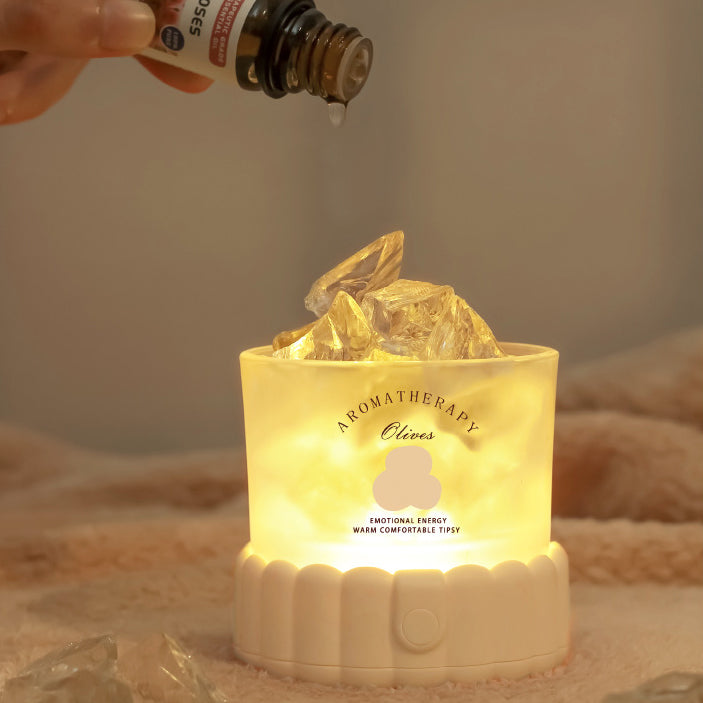 Cylinder Round Gravel ABS Table Lamp