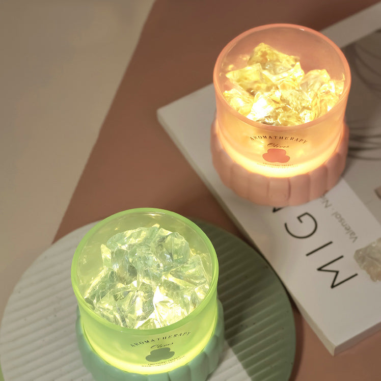 Cylinder Round Gravel ABS Table Lamp
