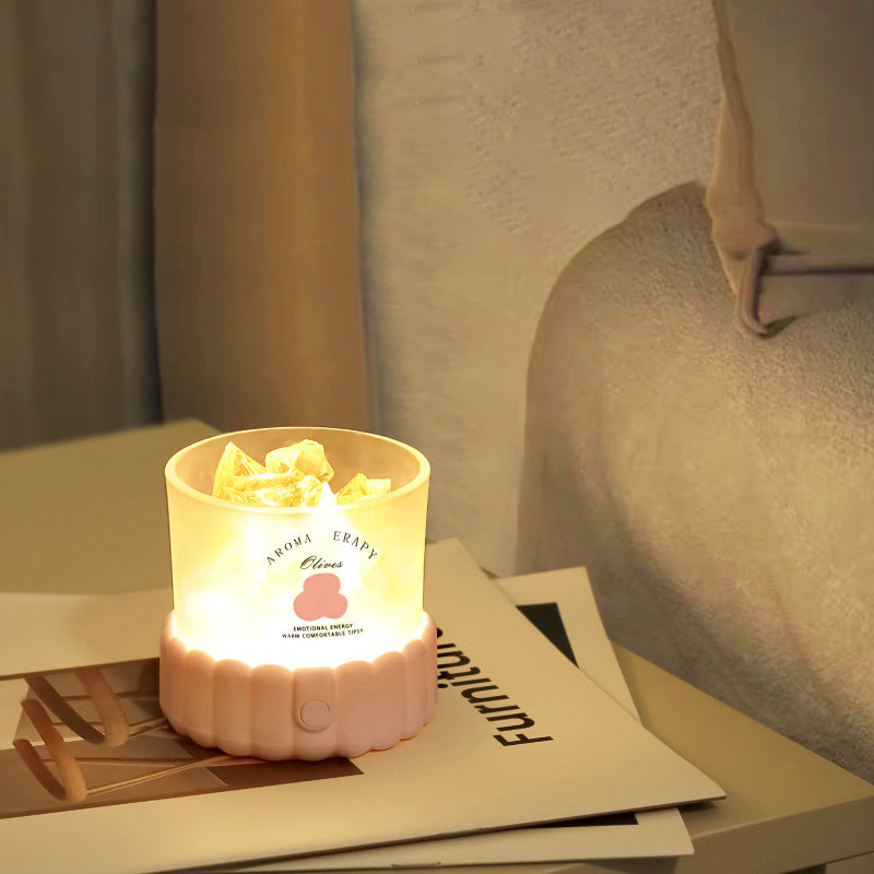 Cylinder Round Gravel ABS Table Lamp