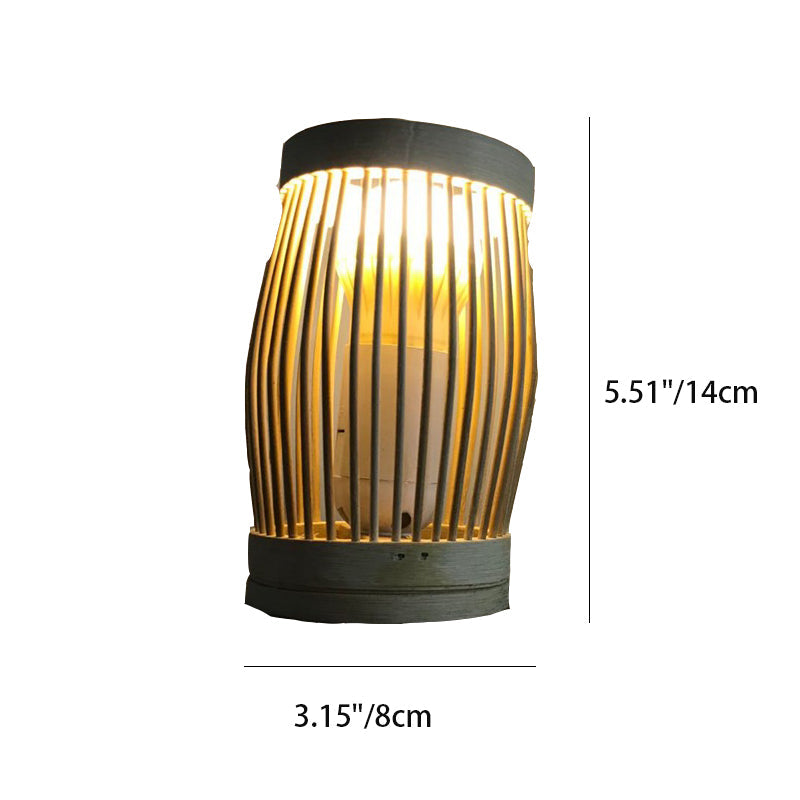 Oval Round Bar Hollow Table Lamp