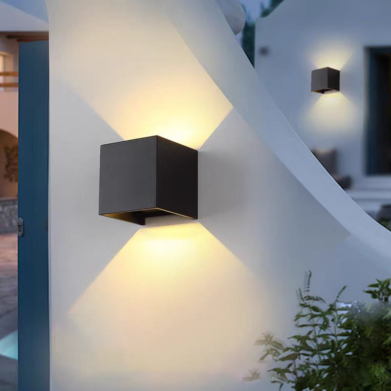 Square Rectangular Aluminum Living Wall Lamp