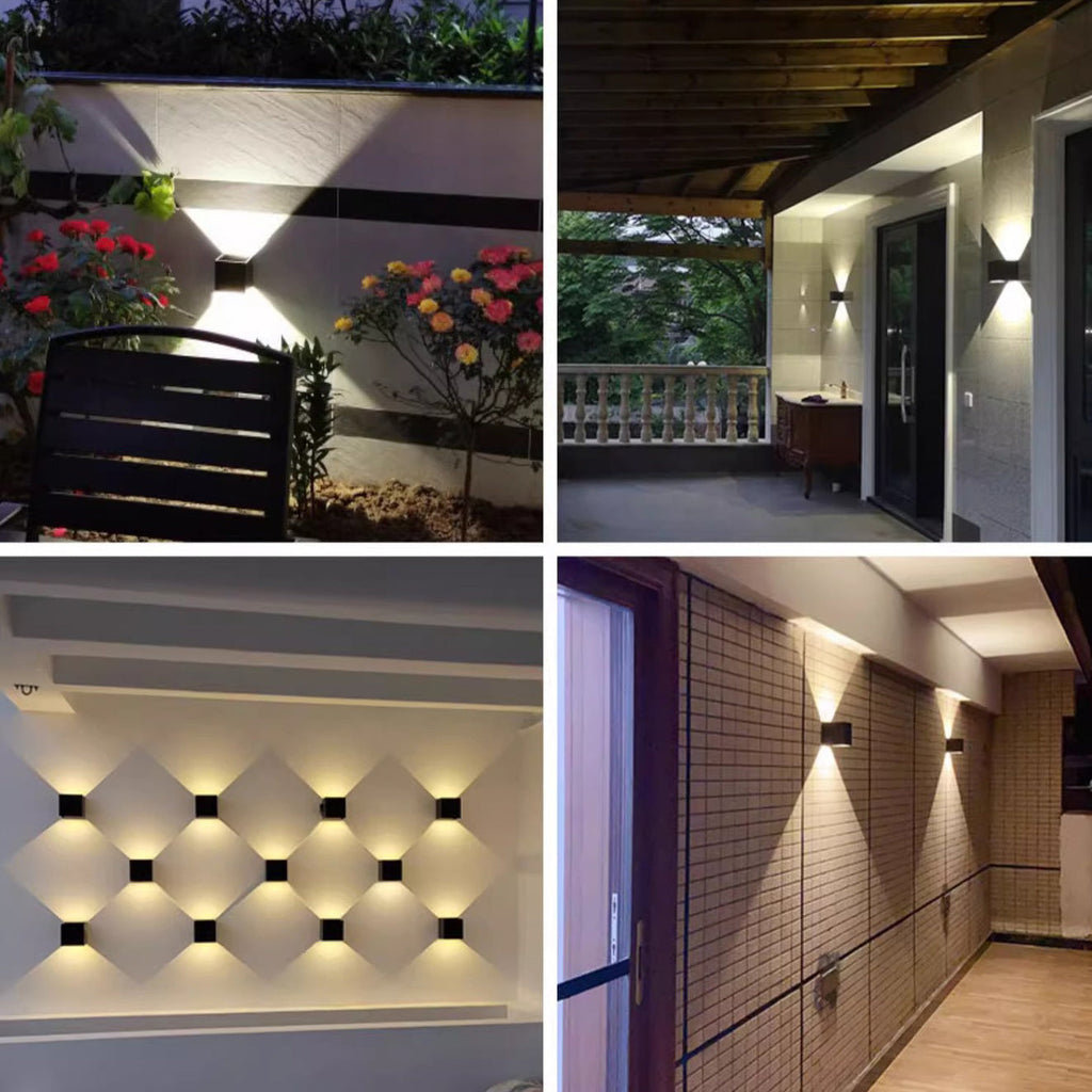 Square Rectangular Aluminum Living Wall Lamp