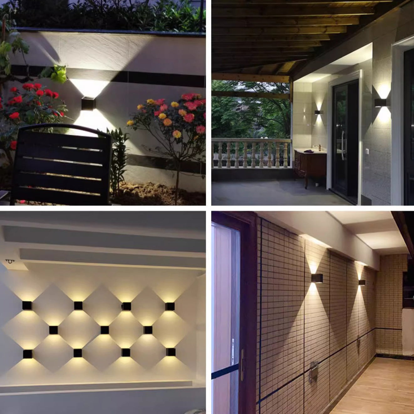 Square Rectangular Aluminum Living Wall Lamp