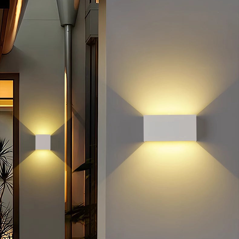 Square Rectangular Aluminum Living Wall Lamp