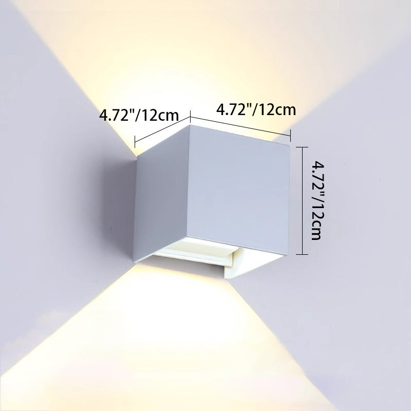 Square Rectangular Aluminum Living Wall Lamp