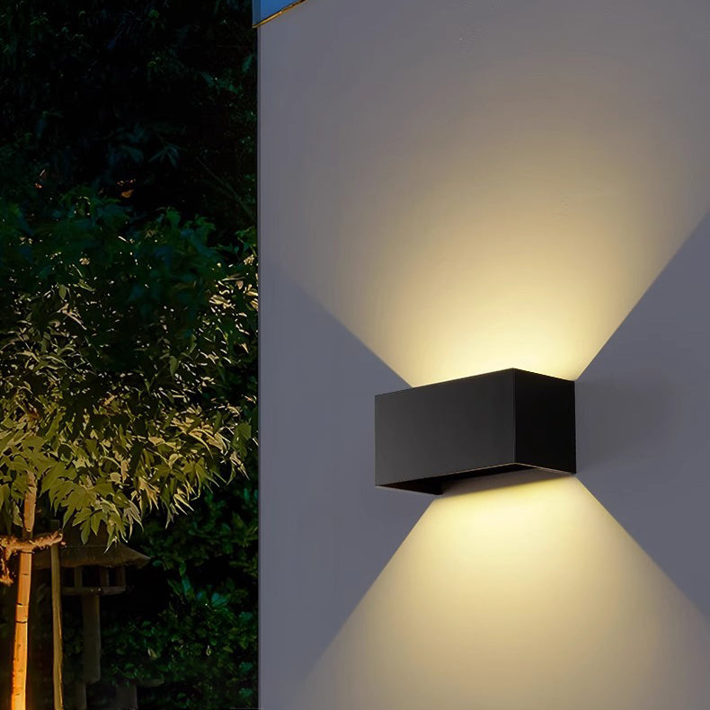 Square Rectangular Aluminum Living Wall Lamp