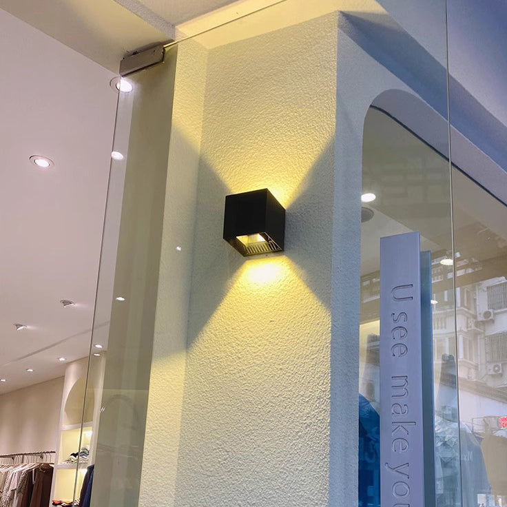Square Rectangular Aluminum Living Wall Lamp