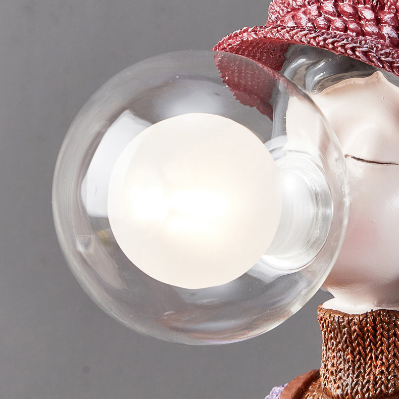 Girl Bubbles Vase Backpack Table Lamp