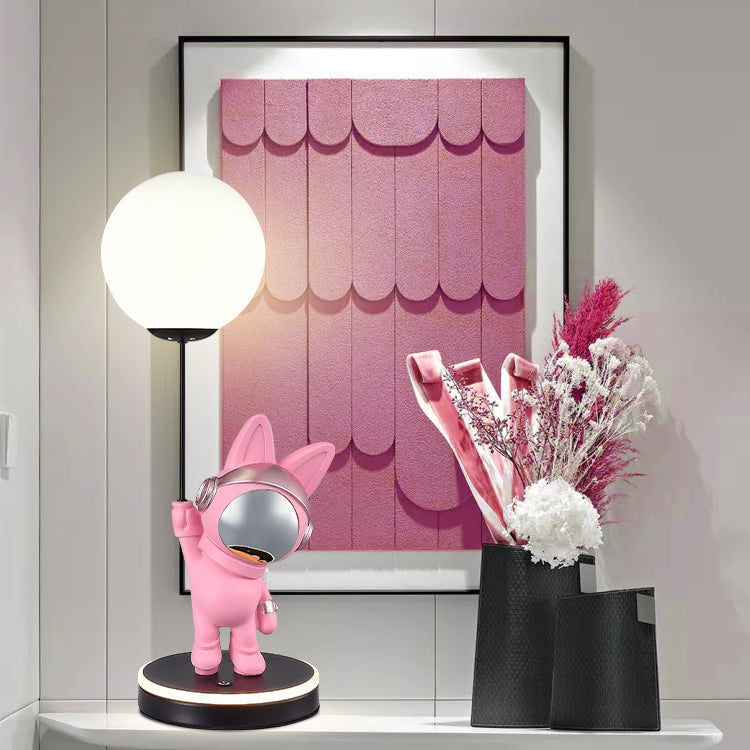 Cartoon Kids Space Rabbit Table Lamp