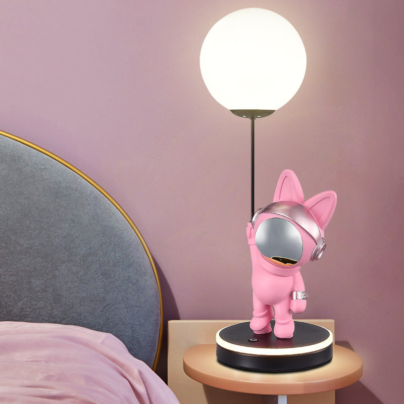 Cartoon Kids Space Rabbit Table Lamp