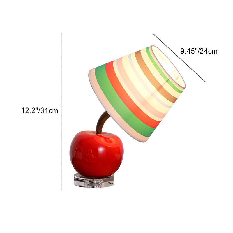 Cute Apple Rainbow Stripe Table Lamp